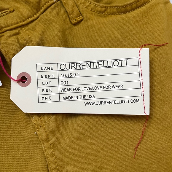 Current/Elliott NWT Ankle Skinny Mustard Jeans - Picture 9 of 10
